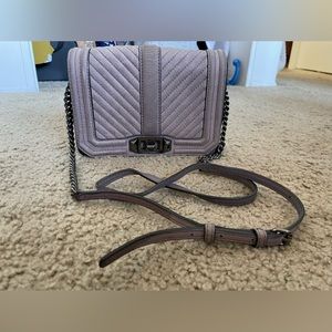 Rebecca Minkoff quilted suede & leather shoulder bag